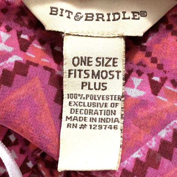 Bit & Bridle Fringe Kimono Cardigan Plus One Size Aztec Fuchsia Burgundy Boho - Picture 3 of 8